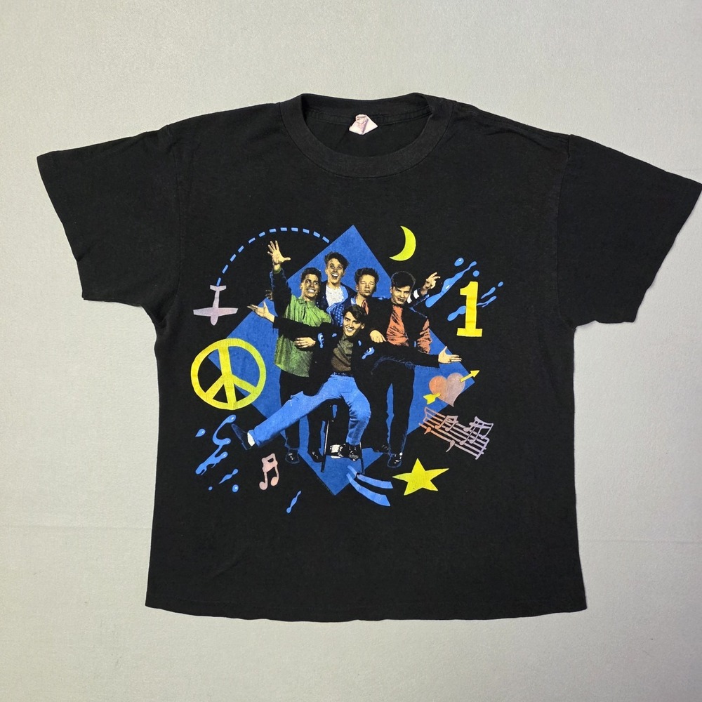 Vintage Royal First Class New Kids On The Block T Shirt 1990 NKOTB Size Medium